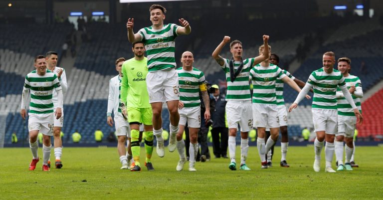 TIERNEY CELEBRATES AT HAMPDEN