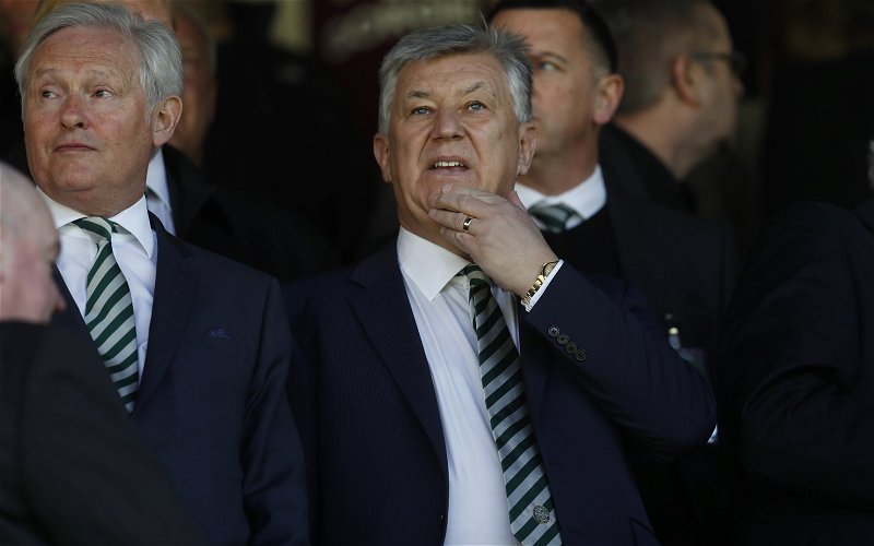 Image for Topical banner outside of Celtic Park gives Lawwell a Trump makeover