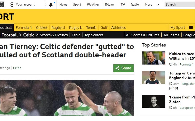 Image for BBC Scotland slur Celtic defender