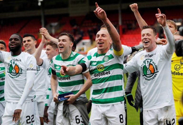 Brown celebrates at Pittodrie