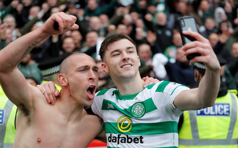 Image for ‘Watch your arms, you’ve got cups to lift’ Celtic fans react to bizarre Scott Brown video