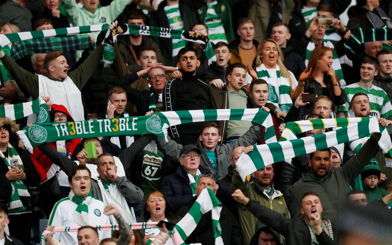 Image for Celtic fans spread their message through Glasgow city centre