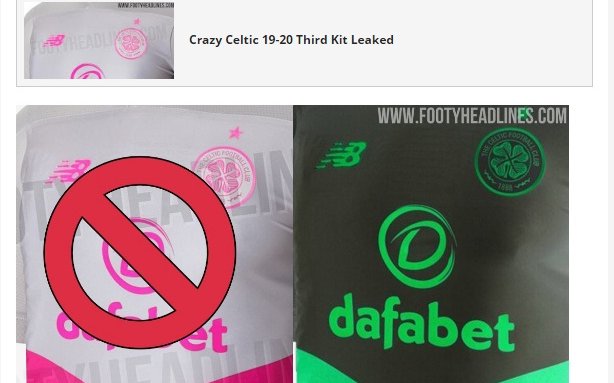 Image for Have New Balance performed a u-turn on Celtic third kit after fan backlash?