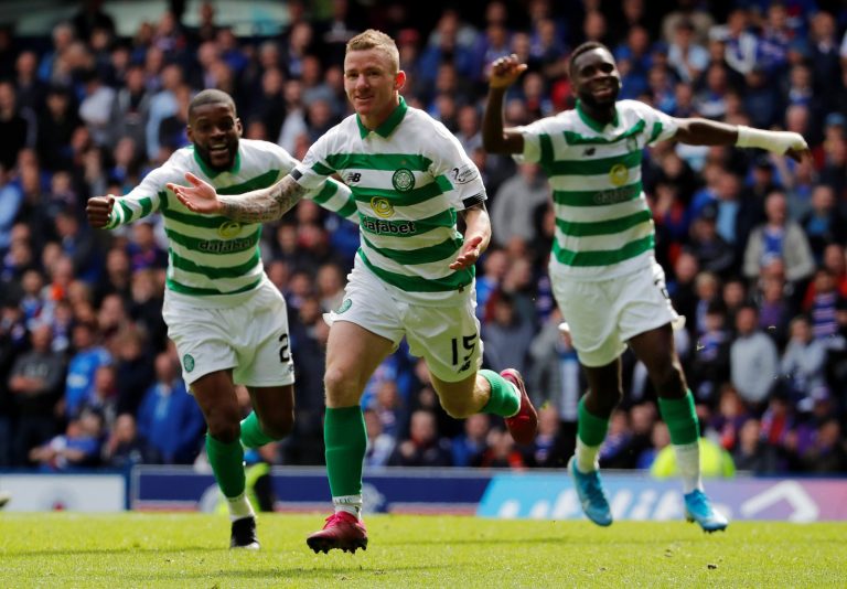 Johnny Hayes scores at Ibrox