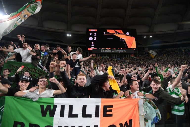 Celtic fans in Lazio