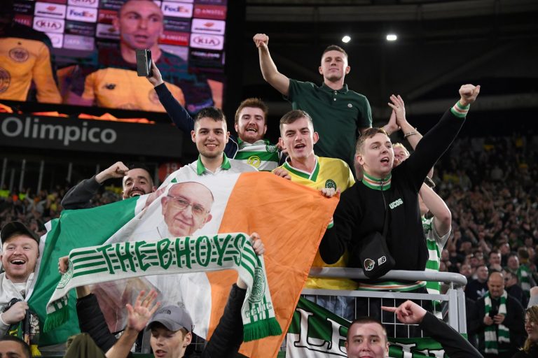 Celtic fans in Lazio