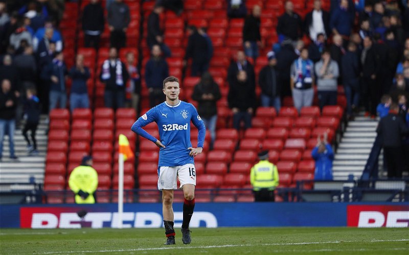 Image for ‘Anybody saw Andy Halliday?’ ‘useless without madden’ ‘just runs about trying to look hard’ Halliday gets it tight from Celtic fans