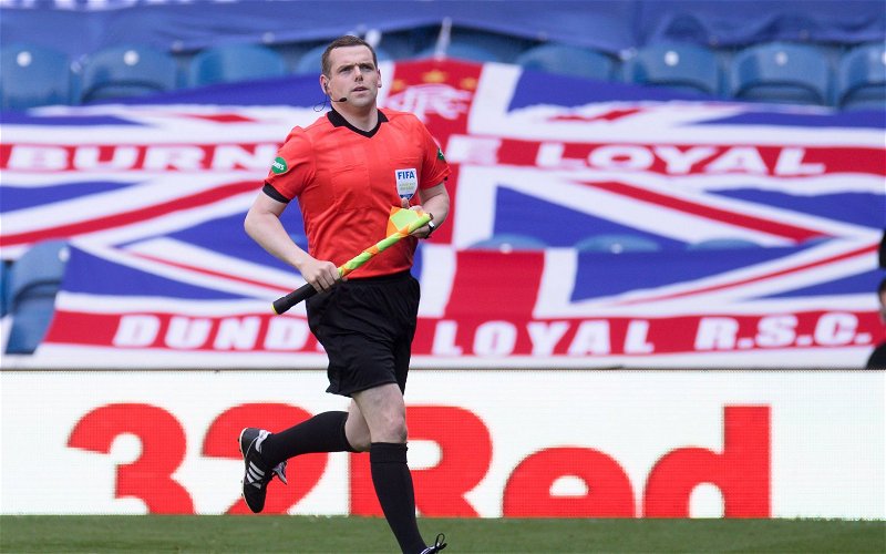 Image for Watch how Douglas Ross reacted to Green Brigade banner and chanting