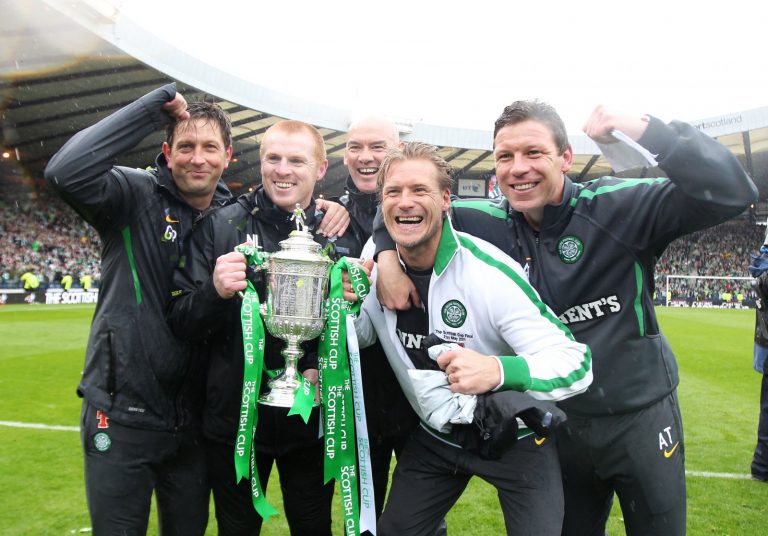 Thompson, Lennon, Mjallby, Woods, Parker