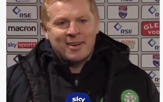 Image for Video: Lennon’s laughing with Sky Sports about Celtic’s unmitigated disaster of a defeat