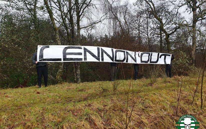 Image for Green Brigade stage new Lennon out protest at Lennoxtown