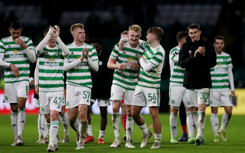 Image for Loan bhoy makes timely return after two months out as Celtic team-mates offer congratulations