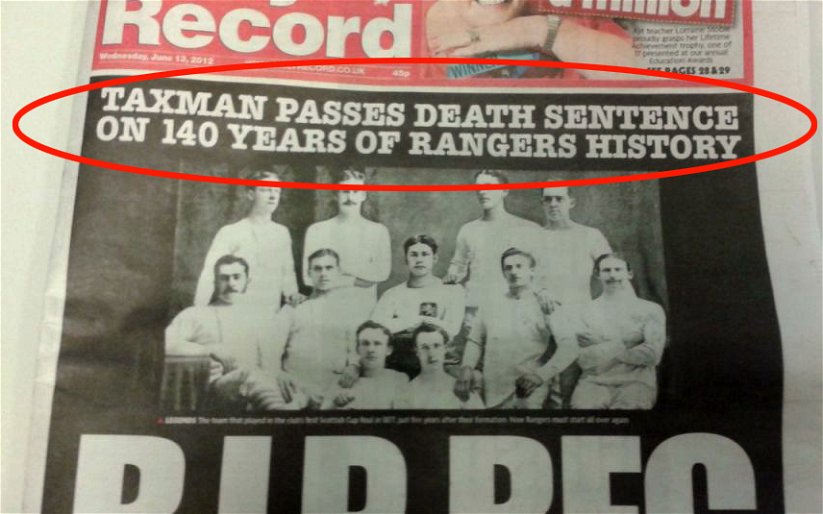 Image for Daily Record serves up double dose of comfort reading for Ibrox fans
