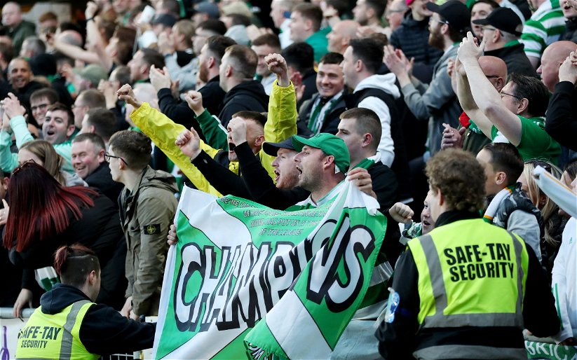 Image for Watch the scenes as fans gather on The Celtic Way to welcome the champions