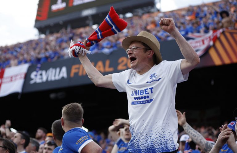 Ibrox fan Seville