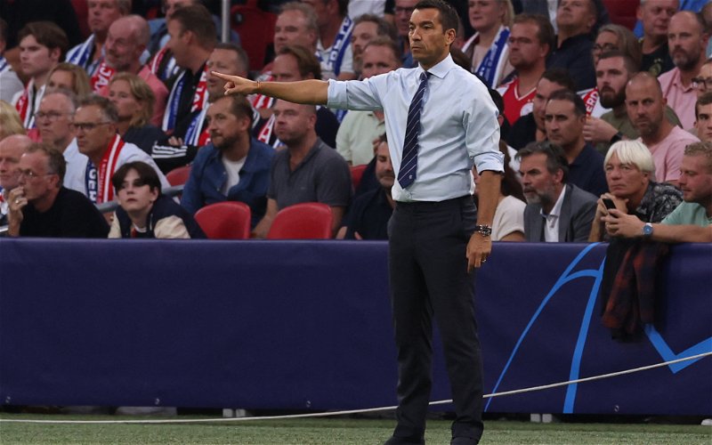 Image for Watch the van Bronckhorst interview that crossed a line as calls for his sacking grows