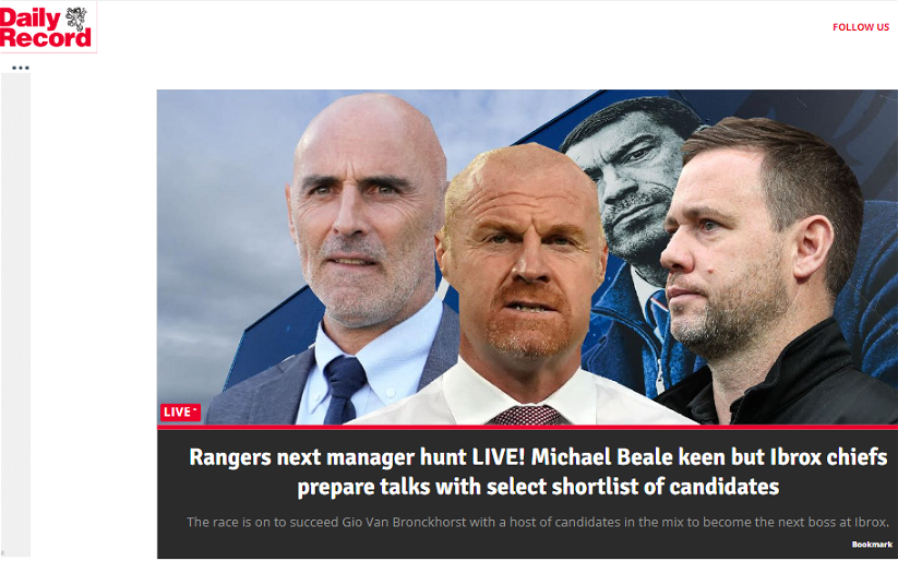 Image for Kev, Sean and Mick- the Daily Record reveals the three front runners to replace Gio