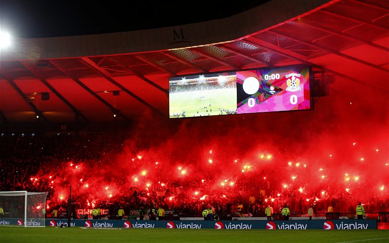 Image for Celtic fans light up Hampden with stunning display