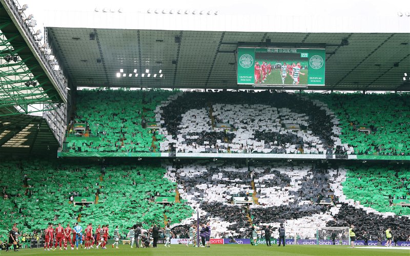 Image for Watch the Green Brigade’s stunning Tifo for the SPFL champions