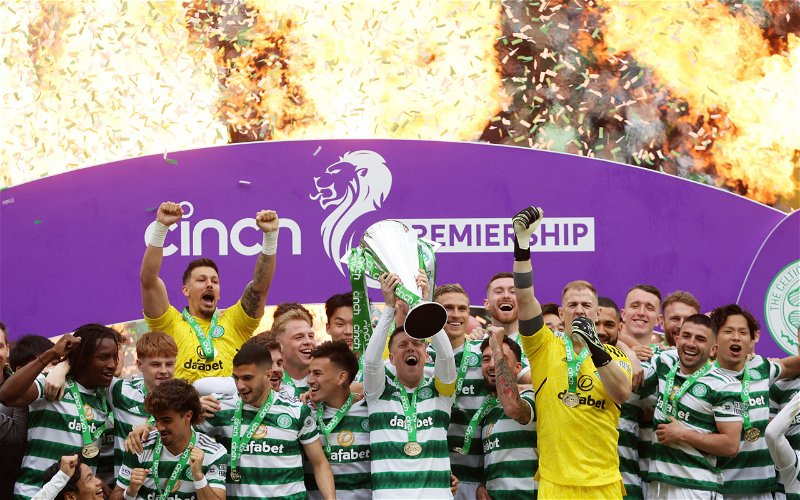 Image for Did Celtic defender say ‘He’s gone’ to a team-mate during Ange’s presentation speech?