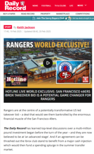 Daily Record, Daily Mail, Jackson