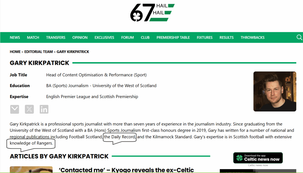Celtic, Gary Kilpatrick