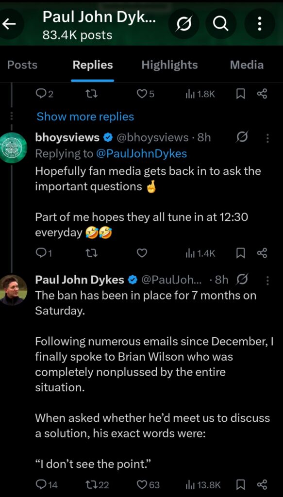 Celtic, Wilson