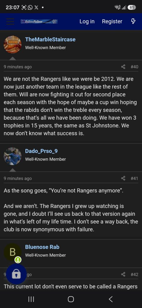 Ibrox, Follow Follow